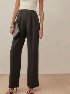 Reformation Mason Pants Black 4